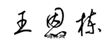 梁錦英王恩棟草書個性簽名怎么寫