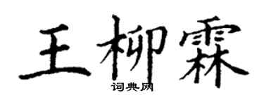 丁謙王柳霖楷書個性簽名怎么寫