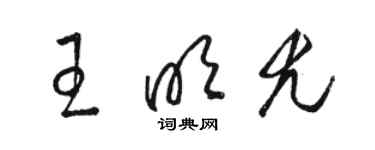 駱恆光王明尤草書個性簽名怎么寫