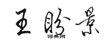 駱恆光王盼景行書個性簽名怎么寫