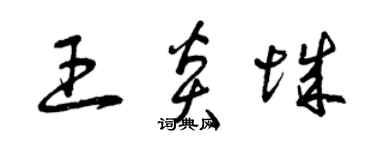 曾慶福王炎城草書個性簽名怎么寫