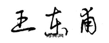 曾慶福王東甫草書個性簽名怎么寫