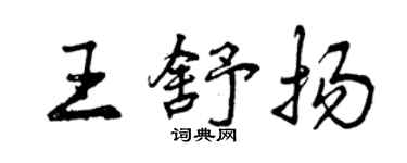 曾慶福王舒揚行書個性簽名怎么寫