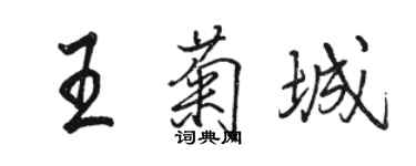 駱恆光王菊城行書個性簽名怎么寫