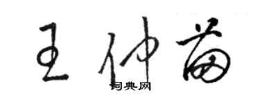 駱恆光王仲苗草書個性簽名怎么寫