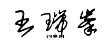 朱錫榮王瑞峰草書個性簽名怎么寫