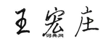駱恆光王宏莊行書個性簽名怎么寫