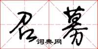 王冬齡召募草書怎么寫