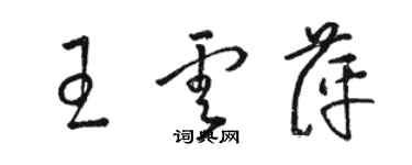 駱恆光王雲萍草書個性簽名怎么寫