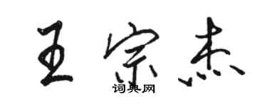 駱恆光王宗傑行書個性簽名怎么寫