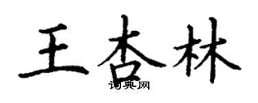 丁謙王杏林楷書個性簽名怎么寫