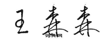 駱恆光王森森草書個性簽名怎么寫