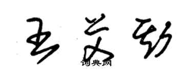 朱錫榮王艾斯草書個性簽名怎么寫