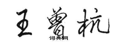 駱恆光王曾杭行書個性簽名怎么寫