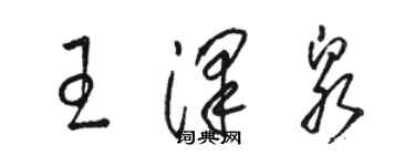 駱恆光王澤泉草書個性簽名怎么寫