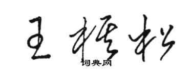 駱恆光王棋松草書個性簽名怎么寫