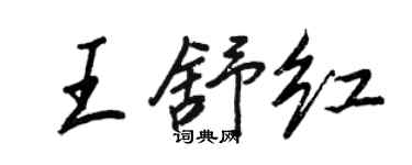 王正良王舒紅行書個性簽名怎么寫