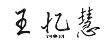 駱恆光王憶慧行書個性簽名怎么寫