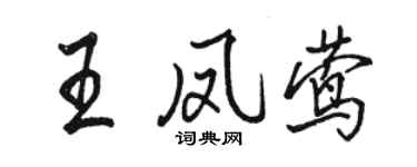 駱恆光王鳳鶯行書個性簽名怎么寫