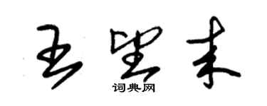 朱錫榮王望來草書個性簽名怎么寫