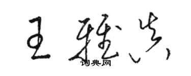 駱恆光王雅真草書個性簽名怎么寫