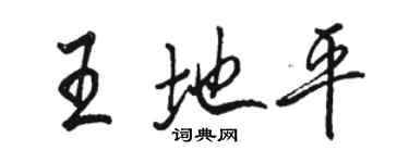 駱恆光王地平行書個性簽名怎么寫