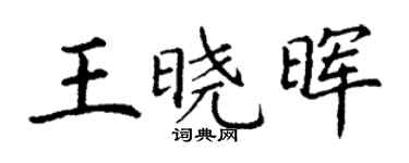 丁謙王曉暉楷書個性簽名怎么寫