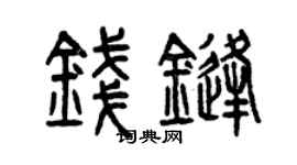 曾慶福錢鋒篆書個性簽名怎么寫