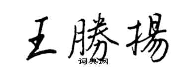 王正良王勝揚行書個性簽名怎么寫