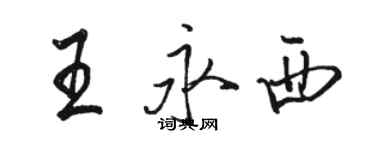 駱恆光王永西行書個性簽名怎么寫