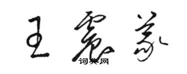 駱恆光王震義草書個性簽名怎么寫