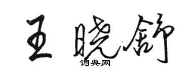 駱恆光王曉舒行書個性簽名怎么寫