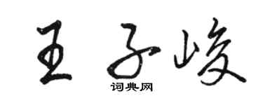駱恆光王子峻行書個性簽名怎么寫