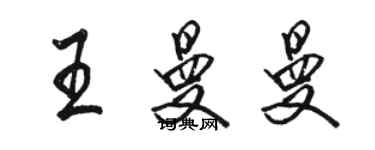 駱恆光王曼曼行書個性簽名怎么寫