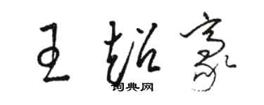 駱恆光王超豪草書個性簽名怎么寫