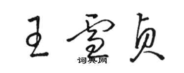 駱恆光王雪貞草書個性簽名怎么寫