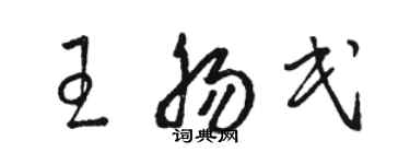 駱恆光王腸民草書個性簽名怎么寫