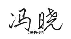 駱恆光馮曉行書個性簽名怎么寫