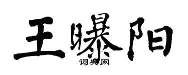 翁闓運王曝陽楷書個性簽名怎么寫