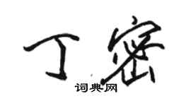 駱恆光丁密行書個性簽名怎么寫