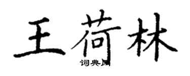 丁謙王荷林楷書個性簽名怎么寫