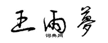 曾慶福王雨夢草書個性簽名怎么寫