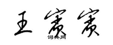 梁錦英王賓賓草書個性簽名怎么寫