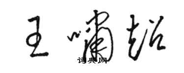 駱恆光王嘯超草書個性簽名怎么寫