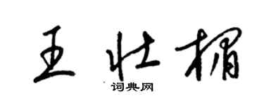 梁錦英王壯楣草書個性簽名怎么寫