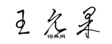 駱恆光王允果草書個性簽名怎么寫