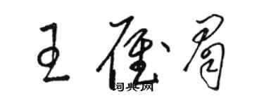 駱恆光王雁眉草書個性簽名怎么寫