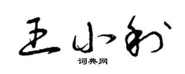 曾慶福王小利草書個性簽名怎么寫