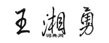 駱恆光王湘勇行書個性簽名怎么寫