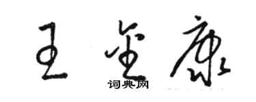 駱恆光王金康草書個性簽名怎么寫